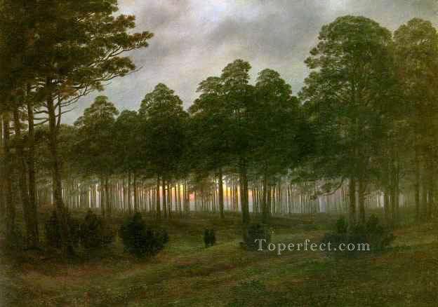 Evening HSE Romantic landscape Caspar David Friedrich woods forest Oil Paintings